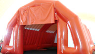 Pneumo-frame inflatable building