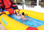 Inflatable pool for water slides